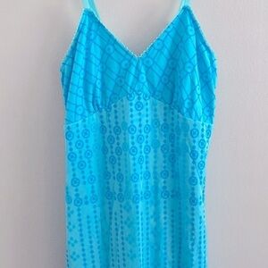 Y2K vintage Abercrombie & Fitch turquoise maxi dress